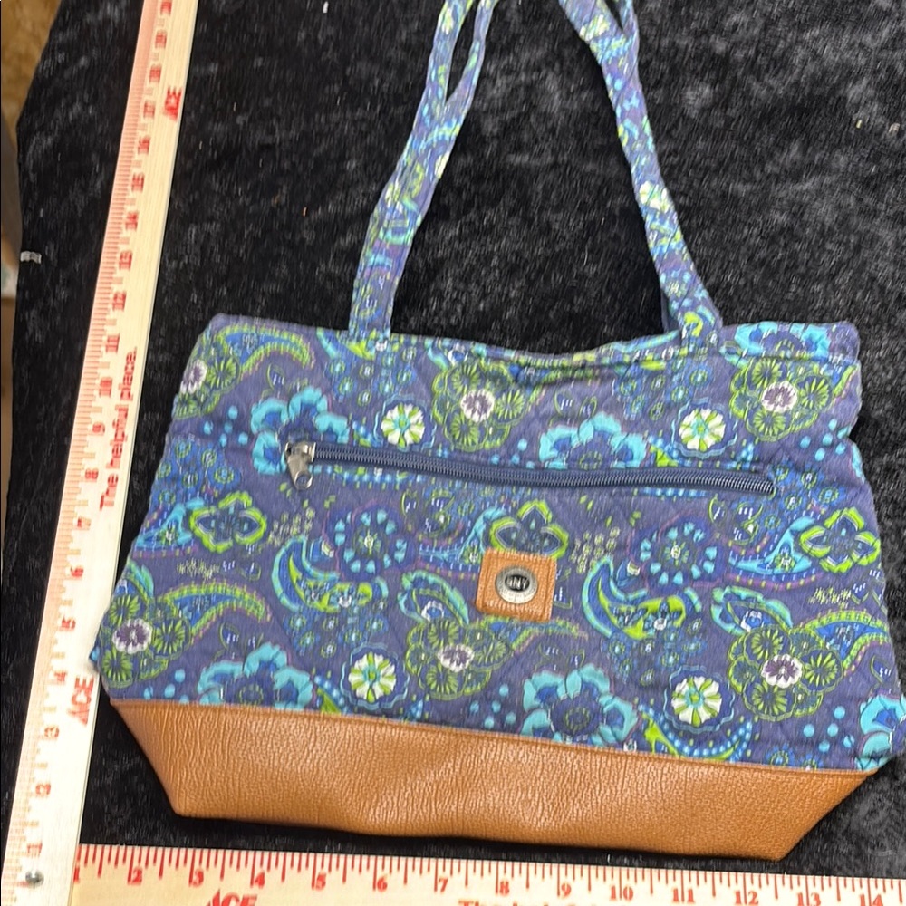 Stone New York Stylish Blue and Brown Women's Bag